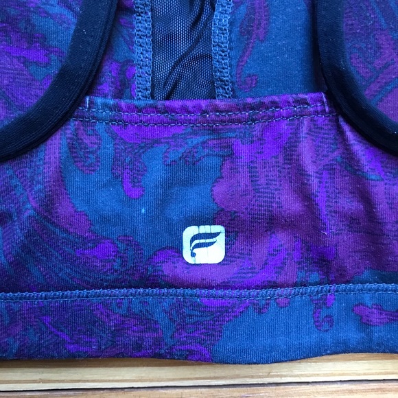 Fabletics Purple Floral Sports Bra, EUC, XS - Picture 7 of 10